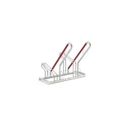 Anlehnparker WSM, 1-seitig, für Reifen bis B 55 mm, B 1000 x T 550 x H 854 mm, Stahl verzinkt, 2 Einstellplätze