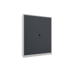 PAVOY Grossraum-Flügeltürschrank, 4 Fachböden, HxBxT 1.950 x 1.500 x 400 mm, anthrazitgrau, lichtgrau