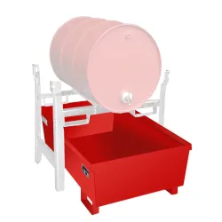 Bauer® Fassregal-Auffangwanne FRA-1, lackiert, Feuerrot