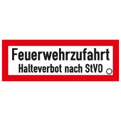 SafetyMarking 12.2651 Hinweisschild Feuerwehrzufahrt Haltverbot nach StVO Aluminium (B x H) 594 mm x 210 mm 1 St.