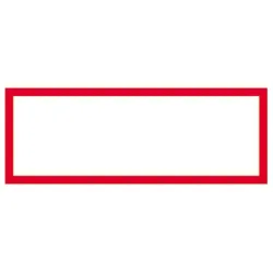 SafetyMarking® Brandschutzschild ? Text nach Wahl, max. 20 Zeichen, HxB 105 x 297 mm, Alu