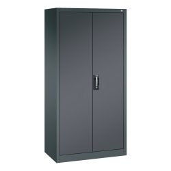 C+P Putzmittelschrank 6 Fächer + Kleiderstange, HxBxT 1.950 x 930 x 500 mm, anthrazitgrau, schwarzgrau