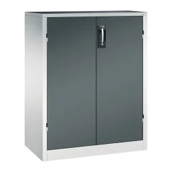 C+P Schwerlastschrank mit 2 Fachböden, HxBxT 1.200 x 930 x 500 mm, lichtgrau, anthrazitgrau