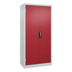 Werkstatt-Schwerlastschrank, Breite 930 mm, Tiefe 500 mm, Tür rubinrot C+P