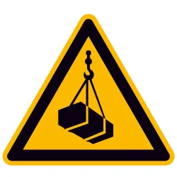 SafetyMarking® Warnung vor schwebender Last, Seitenlänge 200 mm, Alu