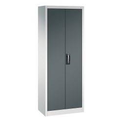 Werkstatt-Flügeltürschrank, HxBxT 1950 x 800 x 400 mm, lichtgrau / anthrazitgrau C+P