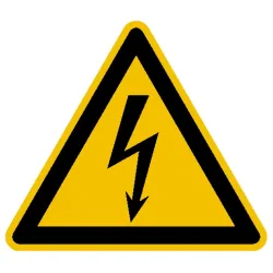 SafetyMarking® Warnung vor elektischer Spannung, Seitenlänge 50 mm, Folie Rolle