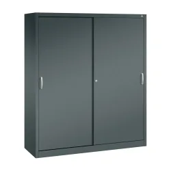 C+P Schwerlast-Schiebetürenschrank, HxBxT 1.950 x 1.600 x 500 mm, 8 Fachböden, anthrazitgrau, anthrazitgrau