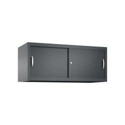Aufsatzschrank für C+P Werkstatt-Schiebetürenschrank, HxBxT 500 x 1.200 x 500 mm, anthrazitgrau, schwarzgrau