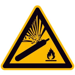 Warnschild Gasflasche Folie selbstklebend 315 mm ISO 7010 1 St.