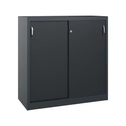 C+P Werkstatt-Beistellschrank mit 2 Fachböden, HxBxT 1.200 x 1.200 x 500 mm, anthrazitgrau, schwarzgrau