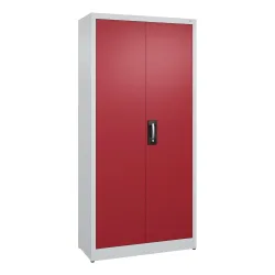 ACURADO Universalschrank, BxT 930 x 400 mm, lichtgrau / rubinrot C+P