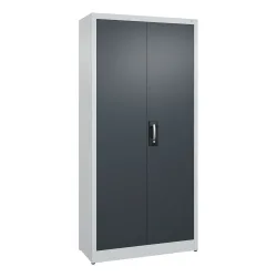 C+P Flügeltürenschrank, 5 OH, HxBxT 1.950 x 930 x 400 mm, lichtgrau, anthrazitgrau