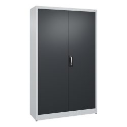 C+P Flügeltürenschrank, 5 OH, HxBxT 1.950 x 1.200 x 400 mm, lichtgrau, schwarzgrau