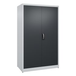 C+P Flügeltürenschrank, 5 OH, HxBxT 1.950 x 1.200 x 600 mm, lichtgrau, schwarzgrau