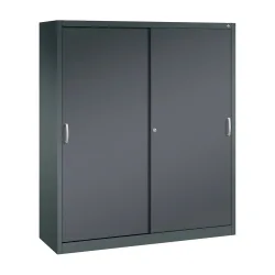 C+P Schiebetürenschrank, HxBxT 1.950 x 1.600 x 500 mm, anthrazitgrau, schwarzgrau