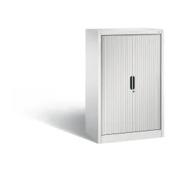 C + P Rollladenschrank Omnispace, 3 OH, abschliessbar, B 800 x T 420 x H 1230 mm, Stahl/Kunststoff, lichtgrau