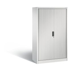 C + P Rollladenschrank Omnispace, 4 OH, abschliessbar, B 1000 x T 420 x H 1660 mm, Stahl/Kunststoff, lichtgrau