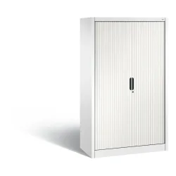 C + P Rollladenschrank Omnispace, 4 OH, abschliessbar, B 1000 x T 420 x H 1660 mm, Stahl/Kunststoff, verkehrsweiss