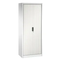 C + P Rollladenschrank Omnispace, 5 OH, abschliessbar, B 800 x T 420 x H 1980 mm, Stahl/Kunststoff, verkehrsweiss