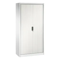 C + P Rollladenschrank Omnispace, 5 OH, abschliessbar, B 1000 x T 420 x H 1980 mm, Stahl/Kunststoff, verkehrsweiss