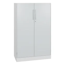 C+P Flügeltürenschrank Asisto, 3 OH, Breite 800 mm, verkehrsweiss, lichtgrau