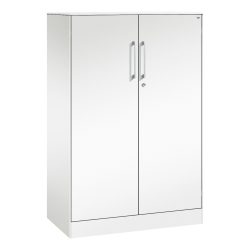 Flügeltürenschrank ASISTO C 3000, 3 Ordnerhöhen, B 800 mm, weiss/weiss