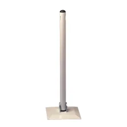 MOTTEZ Metallpfosten auf klappbarer, quadratischer Grundplatte, weiss