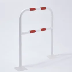 MOTTEZ Rammschutzbügel, Innenbereich, HxL 1.000 x 1.000 mm, weiss-rot