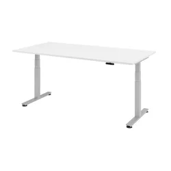 Schreibtisch Office Weiss Holz 200 cm - Material: Holzwerkstoff - Schreibtisch
