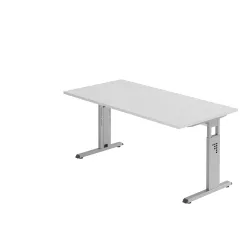Hammerbacher Schreibtisch Matrix Lichtgrau 1.600 x 800 x 850 x 68 - 85 mm