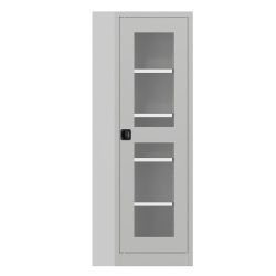PAVOY Flügeltürschrank mit Sichtfenstern, HxBxT 1.950 x 640 x 500 mm, reinweiss, reinweiss