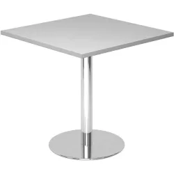 Besprechungstisch Office Grau Holz 80 cm - Farbe: Chrom/grau - Material: Holzwerkstoff - Besprechungstisch