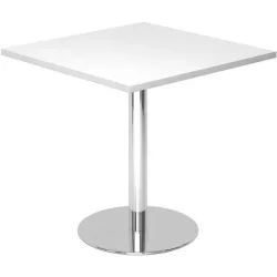 Besprechungstisch Office Weiss Holz 80 cm - Farbe: weiss Dekor - Material: Holzwerkstoff - Besprechungstisch