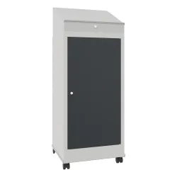 PAVOY Industrie-Stehpult, mobil, HxBxT 1.330 x 500 x 500 mm, 1 Ausziehboden, lichtgrau, anthrazitgrau