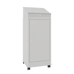 PAVOY Industrie-Stehpult, mobil, HxBxT 1.330 x 500 x 500 mm, 1 Ausziehboden, lichtgrau, lichtgrau
