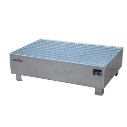 Steinbock® Auffangwanne, 2x 200 l, HxBxT 360 x 1.200 x 800 mm, inkl. Gitterrost, feuerverzinkt