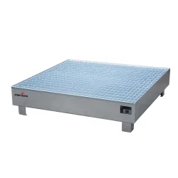 Steinbock® Auffangwanne, 4x 200 l, HxBxT 285 x 1.200 x 1.200 mm, inkl. Gitterrost, feuerverzinkt