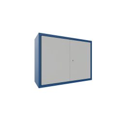 PAVOY Hängeschrank, HxBxT 600 x 800 x 300 mm, lichtgrau, enzianblau