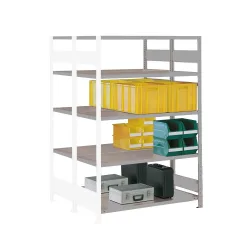 META Weitspannregal, doppelzeilig, AF, lichtgrau, HxBxT 3.000 x 1.300 x 600 mm