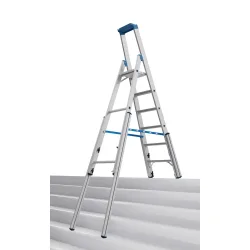 Treppen-Stufenstehleiter, mit Niveauausgleich, einseitig begehbar, 6 Stufen KRAUSE
