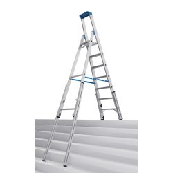 Treppen-Stufenstehleiter, mit Niveauausgleich, einseitig begehbar, 7 Stufen KRAUSE