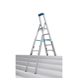 Treppen-Stufenstehleiter, mit Niveauausgleich, einseitig begehbar, 5 Stufen KRAUSE