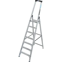 Schwerlast-Stehleiter, einseitig begehbar, bis 225 kg, 7 Stufen inkl. Plattform KRAUSE