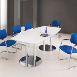 Konferenztisch Meeting, BxT 2.200 x 1.050 mm, weiss