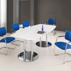 Konferenztisch Meeting, BxT 2.200 x 1.050 mm, weiss