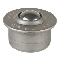 BS ROLLEN Kugelrolle, Stahl, Nirosta, Ø 22 mm, TK 97 kg