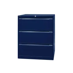 BISLEY Hängeregistraturschank, 2-bahnig, 3 Schubladen, blau