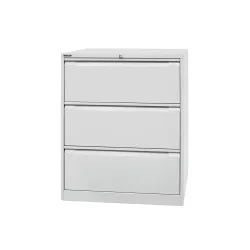 BISLEY Hängeregistraturschank, 2-bahnig, 3 Schubladen, grau
