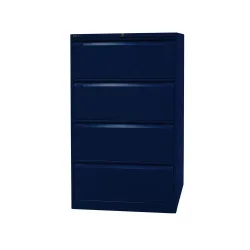 BISLEY Hängeregistraturschank, 2-bahnig, 4 Schubladen, blau